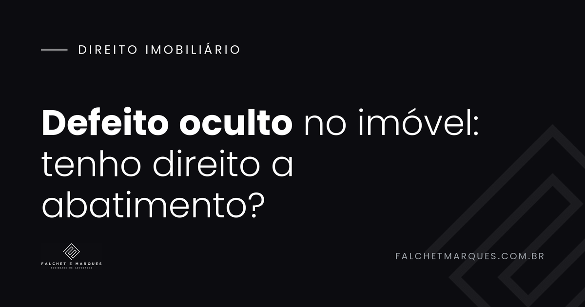 Inspección de un defecto oculto en un inmueble comprado